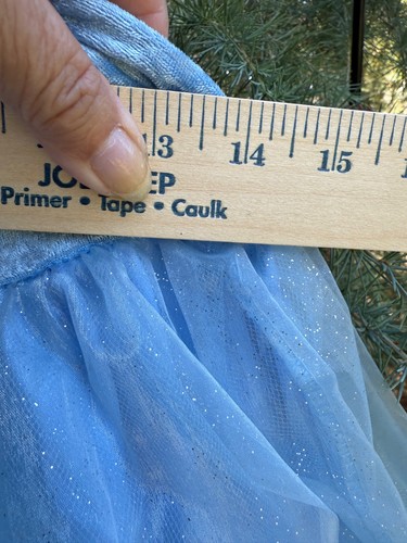 Little Girls Princess Costume Dress W/ Cap Lt Blue Sz 7 Used - Picture 8 of 8