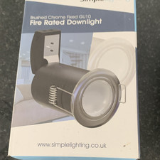 Simple Lighting Brushed Chrome Fixed GU10 Fire-Rated Downlighter