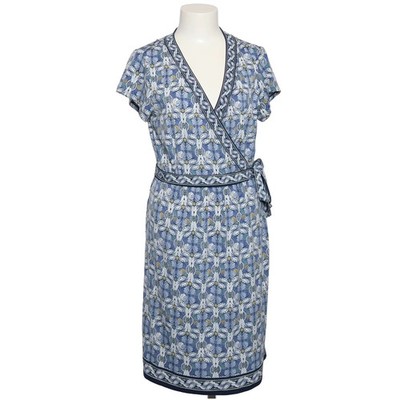 Max Studio, Kleid, Größe: L, 790SW66, Blau/Mehrfarbig, Elasthan/Polyester #N3h