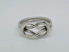 Vintage Studio Sterling Silver Reef Knot Band Ring Size Q