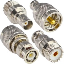 onelinkmore PL259 SO239 to BNC Adapter Kit Coaxial UHF RF 4PCS