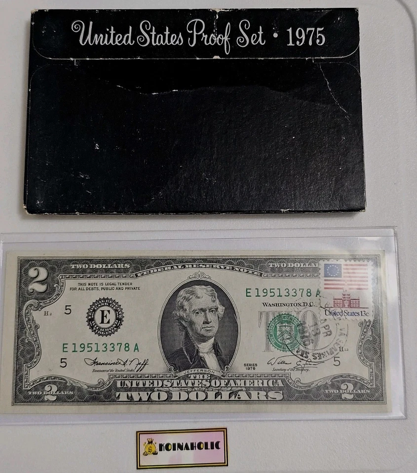 1975 S Bicentennial Eisenhower Kennedy Washington Clad Proof Coin Set Fast 🚢  - Image 3 of 4