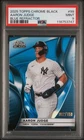 2025 Topps Chrome Black - Aaron Judge #99 Blue Refractor /150 PSA 9