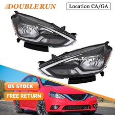 Para Nissan Sentra 2016-2019 con conjunto de faros halógenos izquierda y derecha derecha derecha