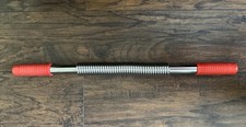Vintage Spring Bar 27  Long Chrome Red Handle...