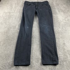 Levis 511 Slim Straight Jeans Mens 31x30 Black Low Rise Denim