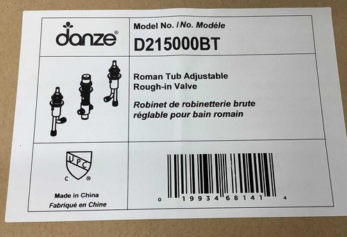 Danze Gerber D215000BT Widespread Rough-In Valve + Spout Tube Roman Tub Filler - Picture 3 of 4