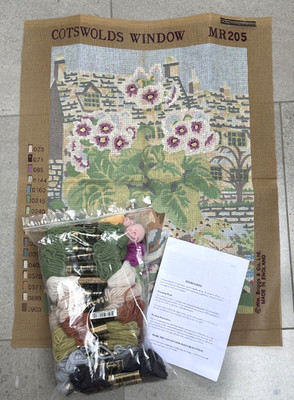 COTSWOLDS FENSTER Ehrman Designer KAFFE FASSETT seltenes GOBELIN NADELSPITZEN-SET