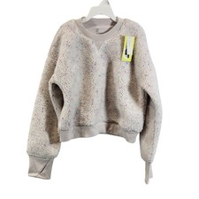 All In Motion Faux Fleece Shearling Pullover, Size Youth M 8 , White, NWT