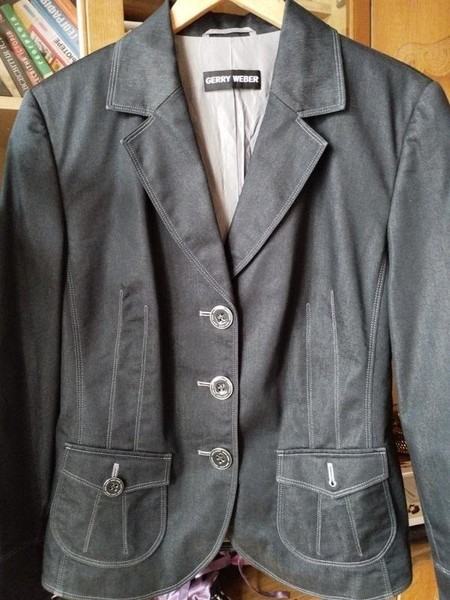 Women Gerry Weber Jacket Grey Denim 42 / XL / 50
