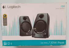 Image of Logitech Z130 PC Speakers 2.0 Stereo Desktop System– Headphone Jack – New Sealed