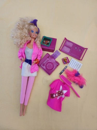 Vintage Superstar Barbie & The Rockers With Orig Jewlery Clothes & Accessories