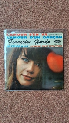 45 TOURS  FRANCOISE HARDY  L'AMOUR S'EN VA  EUROVISION 1963. EX 