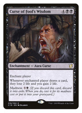 MTG - Curse of Fool's Wisdom - Rare Enchantment - Commander 2019 (C19) - M/NM