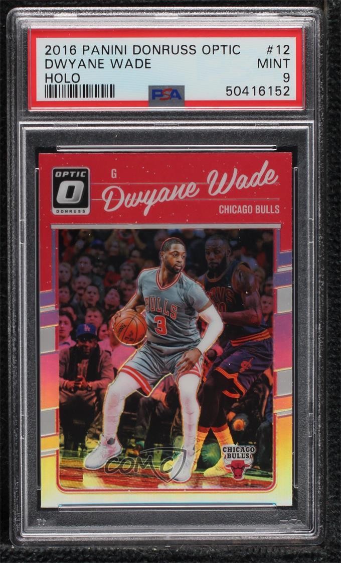 2016-17 Donruss Optic Holo Silver Prizm Dwyane Wade LeBron James PSA 9 MINT 0z5u