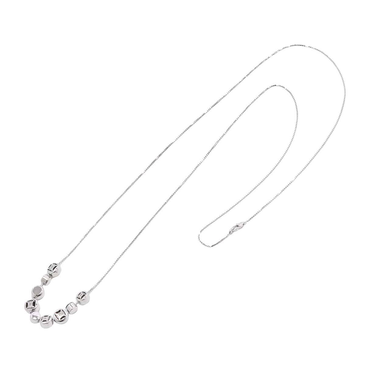 CELINE Onyx Quartz Necklace 18K White Gold 750 90238714 | eBay