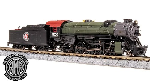 BLI 7832 Escala N USRA 2-8-2 Pesado Mikado Great Northern #3200 Paragon 4 DC DCC