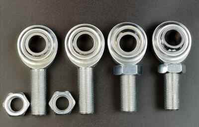 2 Pairs RH & LH Chromoly Heim Joints Rod End 5/8''-18 x 5/8'' Bore Jam Nut CMRL10
