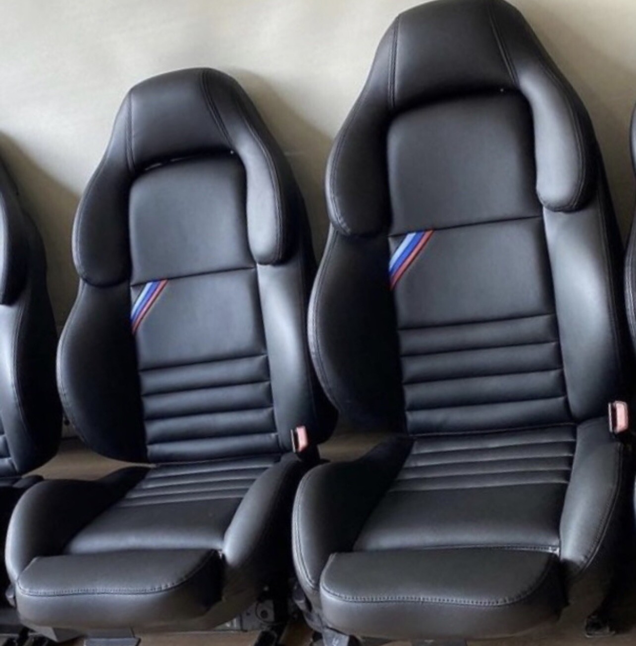 BMW E36 M3 Vader Seat Covers (Charcoal Black) 19941999 New Replacement Leather eBay
