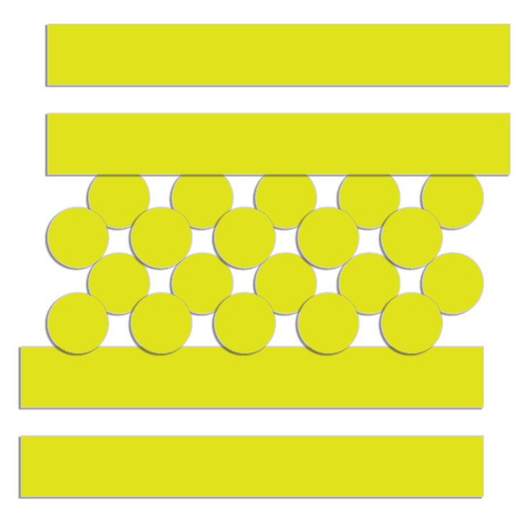 REFLECTIVE STICKER SET - RECTANGLES AND SPOTS HI-VIZ