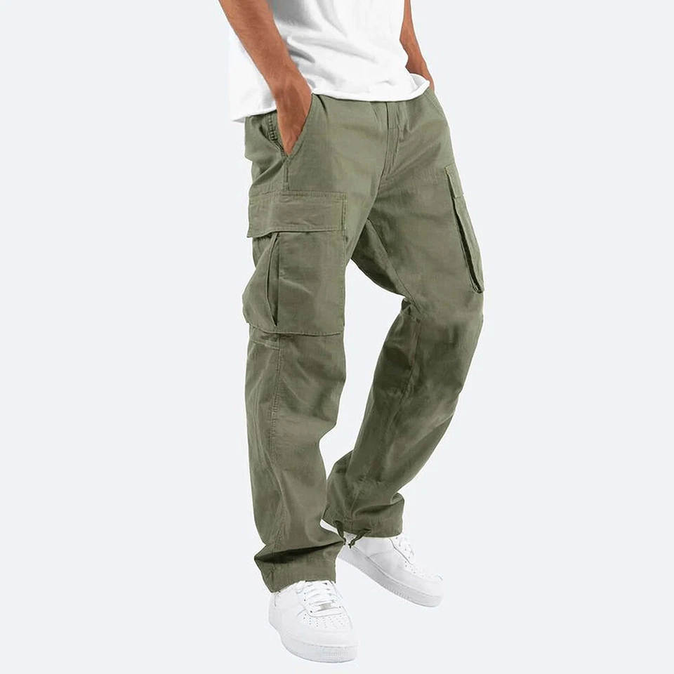 Herren Cargo Jogginghose Sporthose Sweatpants Freizeit Jogger Trainingshose NEU - Bild 4 von 4