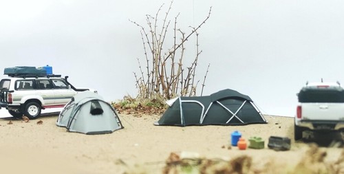 1/64 Carpa Modelo 1/87 Campamento de Nieve Exterior Camping Figura Pintada para Mini Escena - Imagen 4 de 10