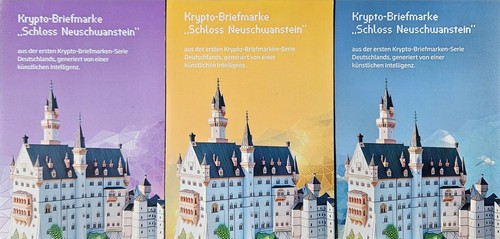 Neuschwanstein 3 x Booklet Briefmarke 2024 postfrisch Blau - Lila - Gelb