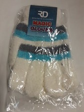 Royal Deluxe Accessories Unisex Magic Gloves Ivory W/Blue Stripes OSFM BNWT 