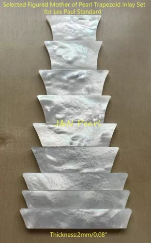 2mm Thick Selected Figured Mother of Pearl Trapezoid Inlay for Les Paul Standard