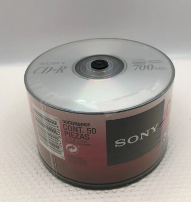 Sony CD-R 50 Disc Pack 700 MB 48x Speed Optical Media Sealed | eBay