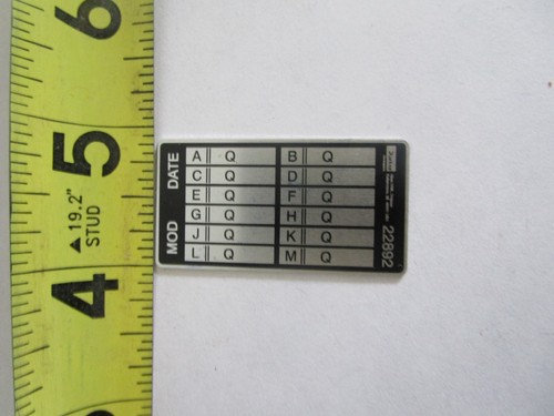 Abex 22892 Mod Plate Aluminum - Picture 5 of 5