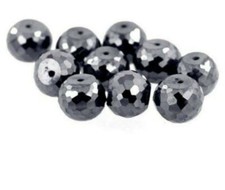 Black Diamond Beads Loose 10 mm 25 Beads Quality AAA Certified  Jewelry making