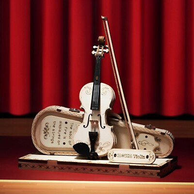 ROBOTIME 3D Holz Puzzle Violin Capriccio Modell DIY Spielzeug Kinder Geschenke