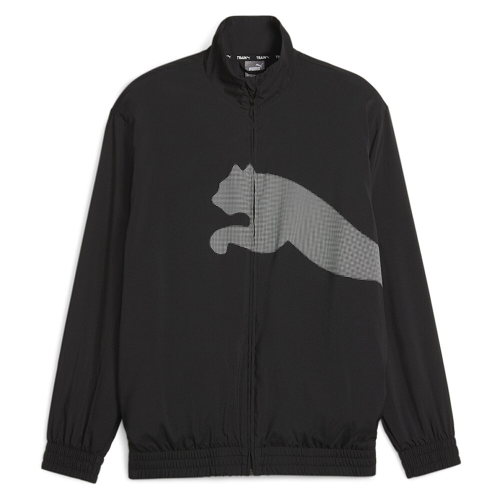 Куртка на молнии Puma Train Cat Мужская черная повседневная спортивная верхняя одежда 52534401