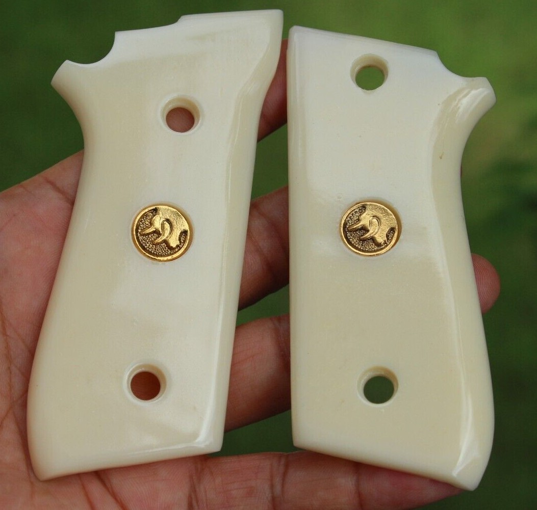 Taurus Grips For PT 92, 99 Non-Decocker model Imitation Ivory bull