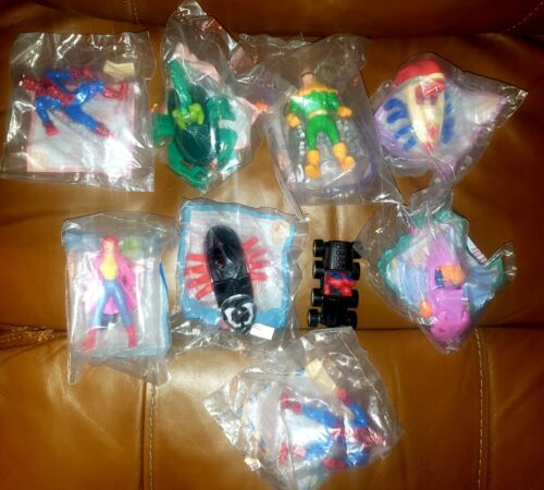 McDonald’s Amazing Spiderman 1994 Happy Meal Toys Set of 8 + Bonus Under 3 MIP