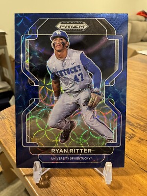 Ryan Ritter 2022 Panini Prizm Draft Picks Blue Circles Prospect RC #/15   