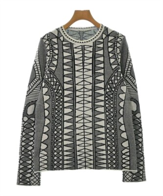 lucien pellat-finet Knitwear/Sweater BlackxWhite(Total pattern) XL 2200459876012