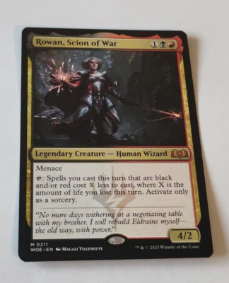 MtG Rowan, Scion of War (WOE-0211) Mythic Rare English MINT