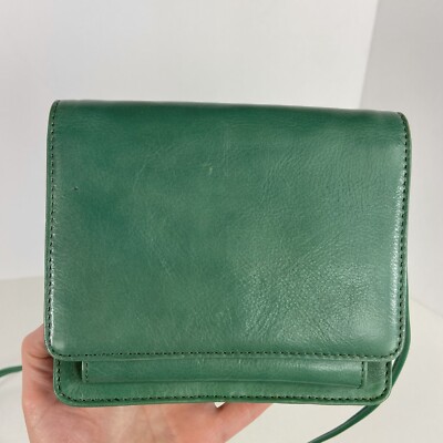 Hobo International Sea Green Leather 6  Mini Bag Purse Crossbody