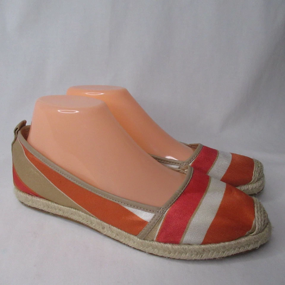 Antonio Melani Striped Espadrilles Teegan 8 M Orange Teegan - Image 2 of 4