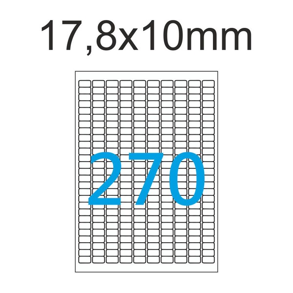 10 Blatt A4 17,8X10 Mm Etiketten Weiß Mayspies Preisschild 270 Aufkleber 17X10-image