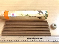 Indian 10 pc SANDALWOOD CHANDAN DHOOP INCENSE STICKS 9 inch long 7 mm thick
