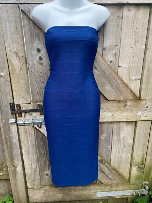 MISSGUIDED ROYAL BLUE BANDEAU/STRAPLESS BODYCON