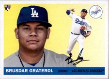 2020 Topps Archives BRUSDAR GRATEROL 1955 Style Base Card Dodgers RC #34