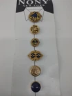 Vintage NONY New York Button Covers Set-6  Fancy Elegant GOLD TONE , NAVY BOAT