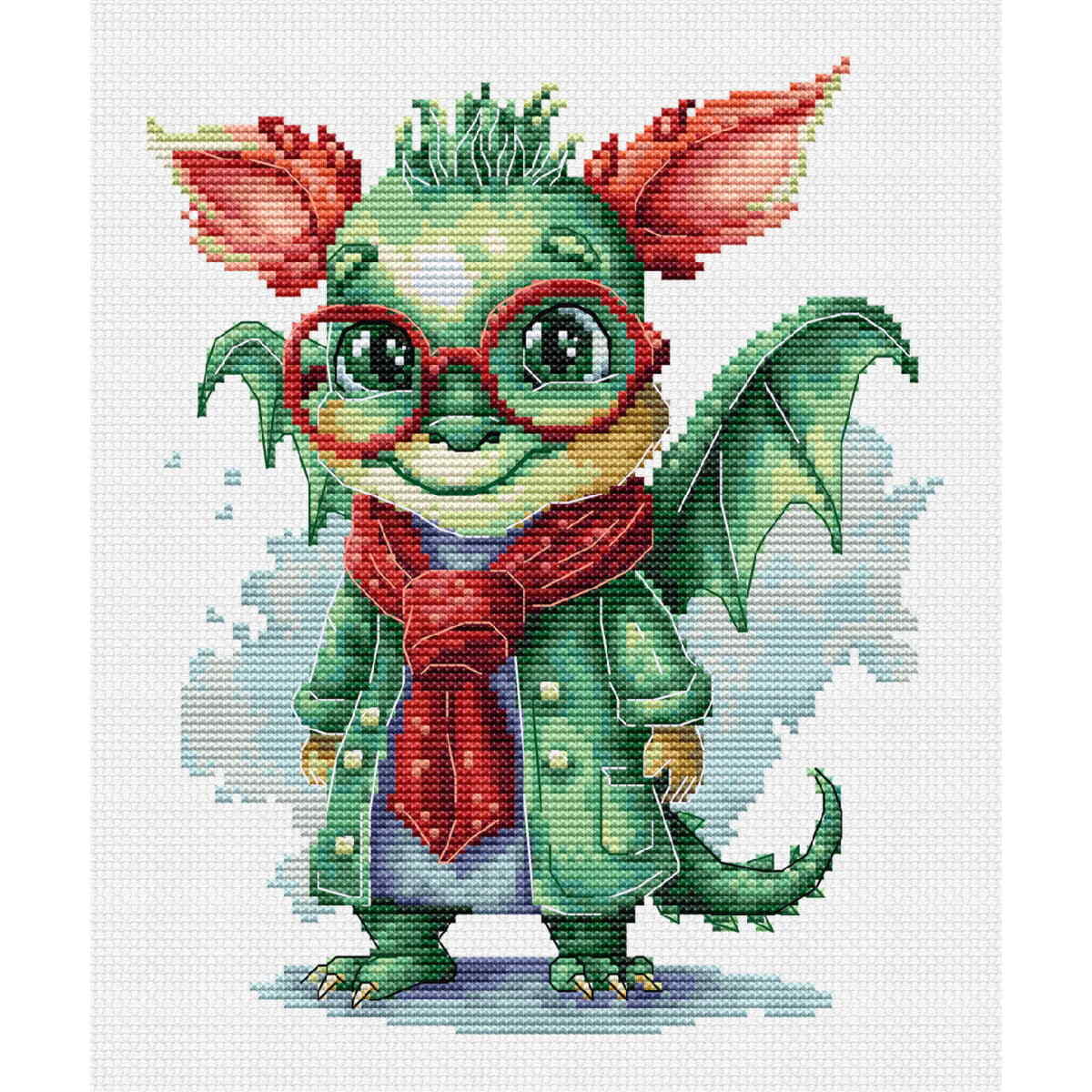 Luca-S counted cross stitch kit ""The Elegant Dragon"", 15x18cm, DIY