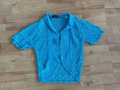 Strickjacke Jacker  für Mädchen  Gr. 134 von Smile Wish in Blau
