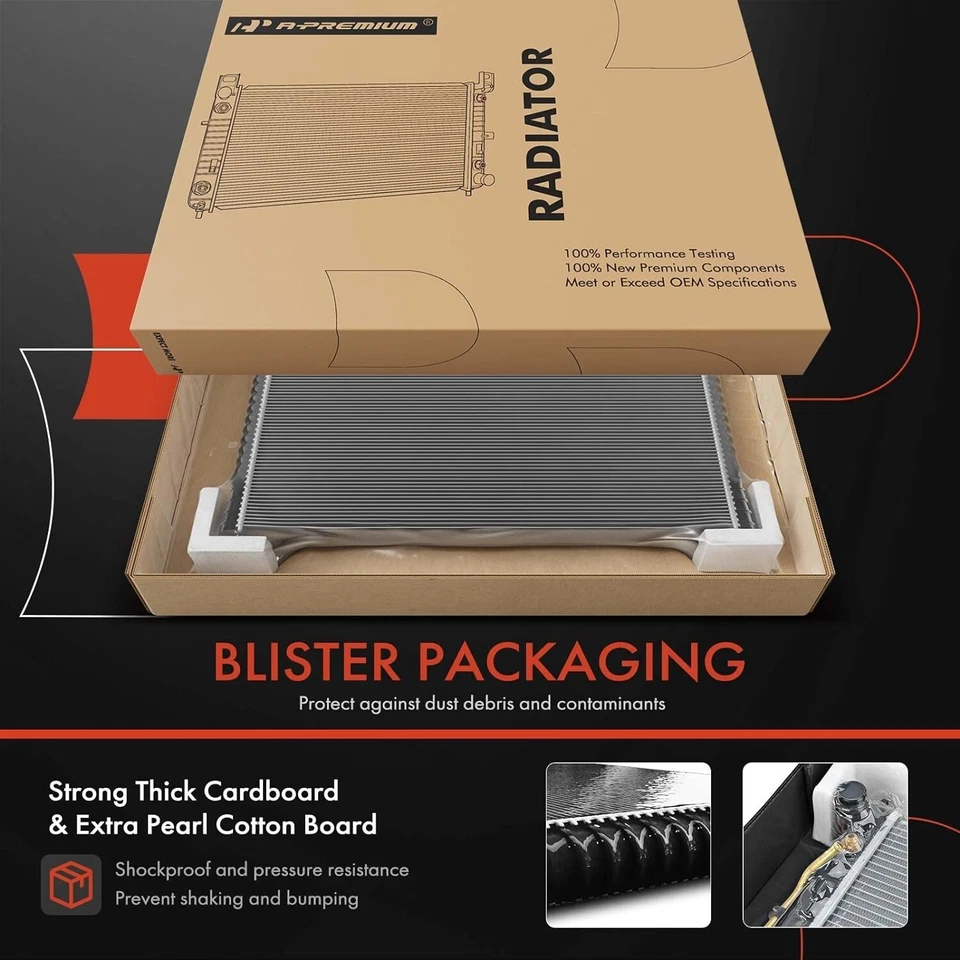 Conjunto de radiador de refrigerante A-Premium compatible con Ford Focus 2012-2018 Foto 3 de 4