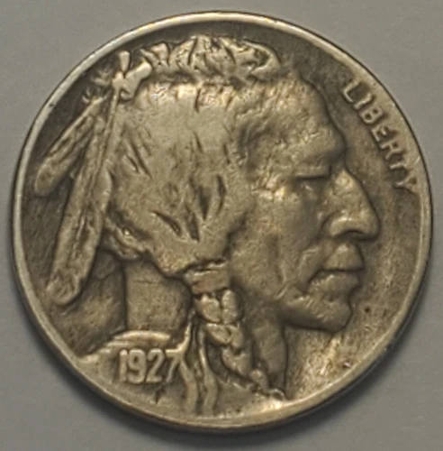 #4 Nicer Low Mintage very fine++ 1927 D Buffalo Head Nickel